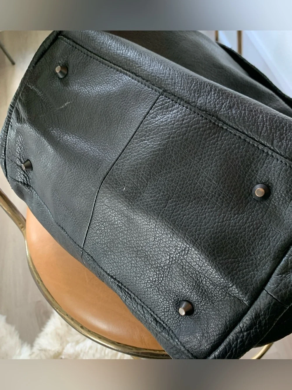 Liebeskind Black Leather Kayla Large Satchel Bag